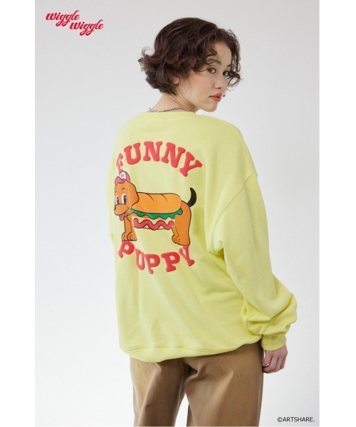 RODEO CROWNS WIDE BOWL(ロデオクラウンズワイドボウル)の「(wiggle wiggle)モチーフスウェットトップス(スウェット・レディース・ブラック/ブルー/オフホワイト/イエロー・FREE)」の11枚目の写真