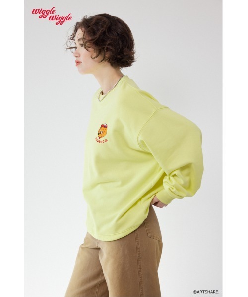 RODEO CROWNS WIDE BOWL(ロデオクラウンズワイドボウル)の「(wiggle wiggle)モチーフスウェットトップス(スウェット・レディース・ブラック/ブルー/オフホワイト/イエロー・FREE)」の12枚目の写真