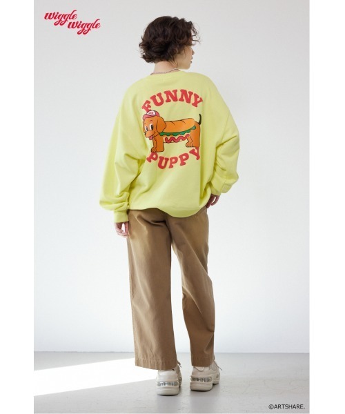 RODEO CROWNS WIDE BOWL(ロデオクラウンズワイドボウル)の「(wiggle wiggle)モチーフスウェットトップス(スウェット・レディース・ブラック/ブルー/オフホワイト/イエロー・FREE)」の16枚目の写真