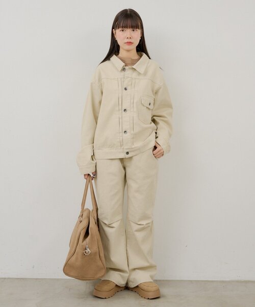 WHIMSIC(ウィムジック)の「【WHIMSIC/SETUP対応】TYPE-1 デニムジャケット(デニムジャケット・レディース・オフホワイト・FREE)」の1枚目の写真