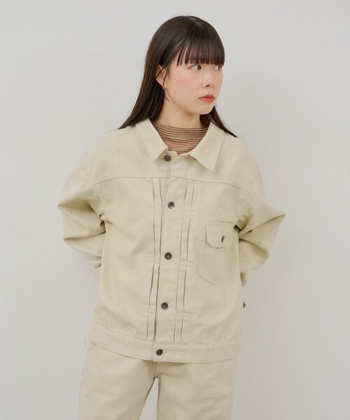 WHIMSIC(ウィムジック)の「【WHIMSIC/SETUP対応】TYPE-1 デニムジャケット(デニムジャケット・レディース・オフホワイト・FREE)」の4枚目の写真