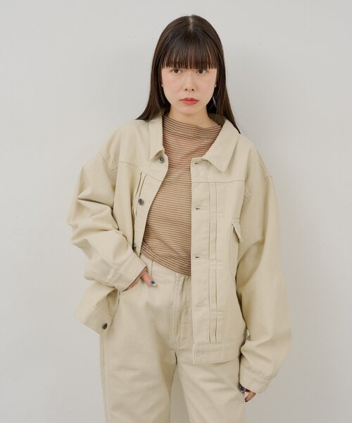 WHIMSIC(ウィムジック)の「【WHIMSIC/SETUP対応】TYPE-1 デニムジャケット(デニムジャケット・レディース・オフホワイト・FREE)」の6枚目の写真