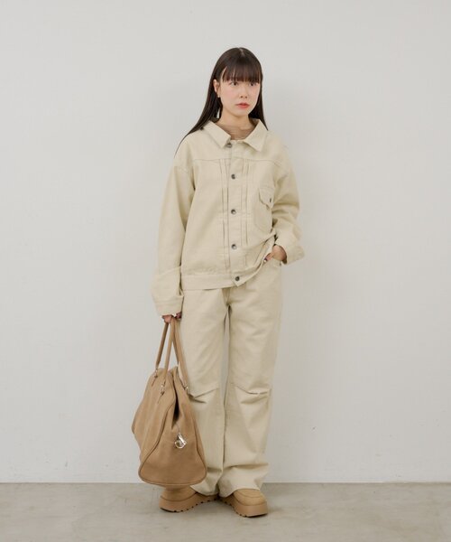 WHIMSIC(ウィムジック)の「【WHIMSIC/SETUP対応】TYPE-1 デニムジャケット(デニムジャケット・レディース・オフホワイト・FREE)」の9枚目の写真