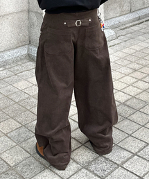 BASEMOMENT（ベースモーメント）の「シンチバックカーブドコーデュロイパンツダークブラウン（その他パンツ）」