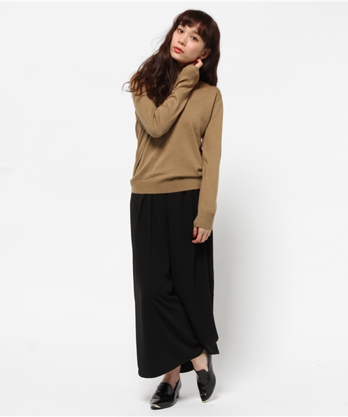 MOUSSY（マウジー）の「BASIC Vneck POK（ニット/セーター・レディース・ブルー/オフホワイト/オレンジ/キャメル/ピンク・FREE）」の9枚目の写真
