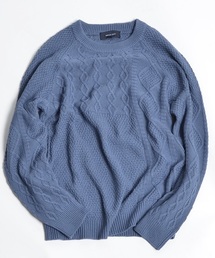 SHIPS JET BLUE | SHIPS JET BLUE(シップス ジェットブルー): 【コットン/リネン】 クレイジーケーブルニット■(ニット/セーター)