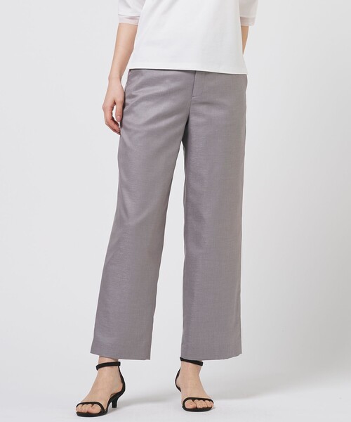 J.PRESS(ジェイプレス)の「【定番人気・セットアップ対応】OXIJEWEL ストレッチ ストレート パンツ(その他パンツ・レディース・ライトグレー系/シルバー系/ネイビー系・7/9/11)」の1枚目の写真