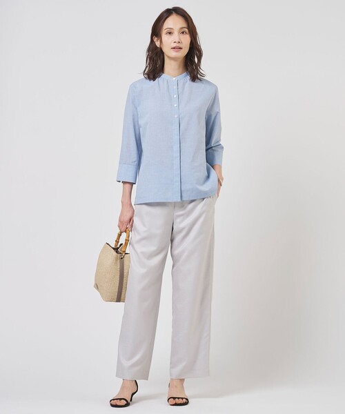J.PRESS(ジェイプレス)の「【定番人気・セットアップ対応】OXIJEWEL ストレッチ ストレート パンツ(その他パンツ・レディース・ライトグレー系/シルバー系/ネイビー系・7/9/11)」の13枚目の写真
