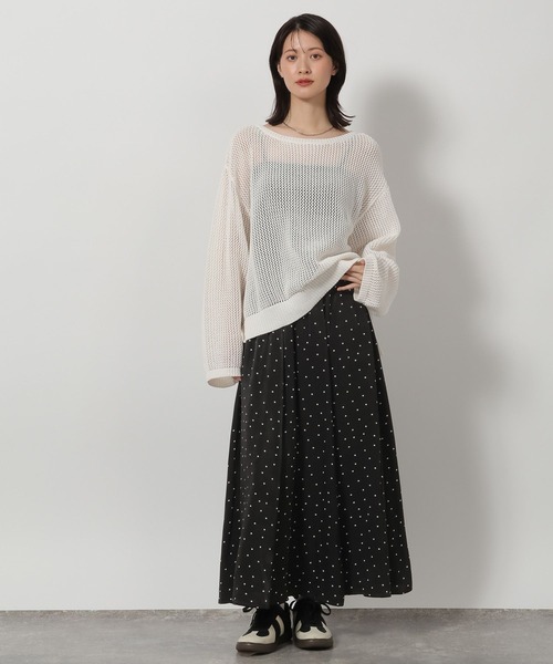 LAKOLE（ラコレ）の「フィブリルフレアスカート / 654268（スカート・レディース・グレー/オフホワイト/ネイビー・LARGE/MEDIUM）」の16枚目の写真