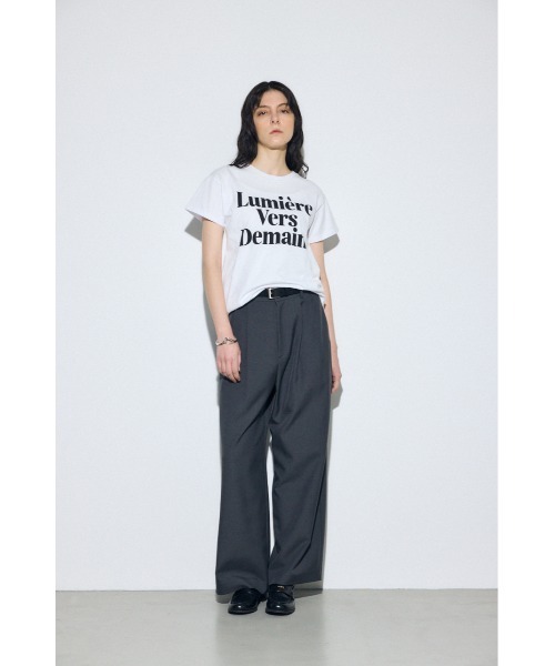 AZUL by moussy(アズールバイマウジー)の「メッセージロゴ半袖Tシャツ(Tシャツ/カットソー・レディース・オフホワイト/ライトイエロー/ライトブラック/ピンク・SMALL/MEDIUM)」の10枚目の写真