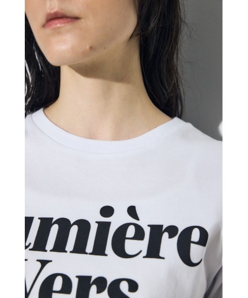 AZUL by moussy(アズールバイマウジー)の「メッセージロゴ半袖Tシャツ(Tシャツ/カットソー・レディース・オフホワイト/ライトイエロー/ライトブラック/ピンク・SMALL/MEDIUM)」の12枚目の写真