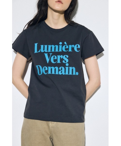 AZUL by moussy(アズールバイマウジー)の「メッセージロゴ半袖Tシャツ(Tシャツ/カットソー・レディース・オフホワイト/ライトイエロー/ライトブラック/ピンク・SMALL/MEDIUM)」の16枚目の写真