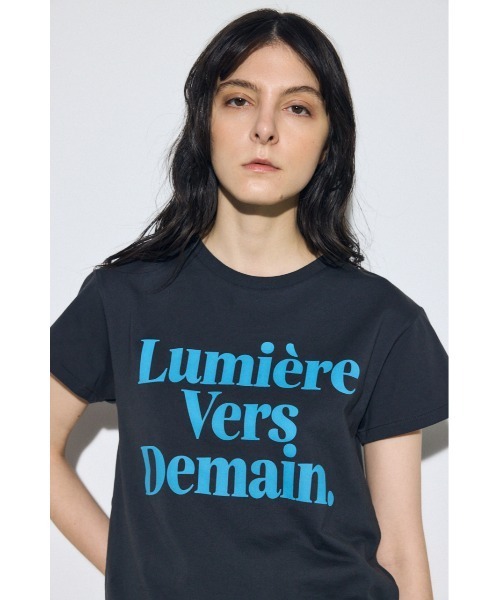 AZUL by moussy(アズールバイマウジー)の「メッセージロゴ半袖Tシャツ(Tシャツ/カットソー・レディース・オフホワイト/ライトイエロー/ライトブラック/ピンク・SMALL/MEDIUM)」の17枚目の写真