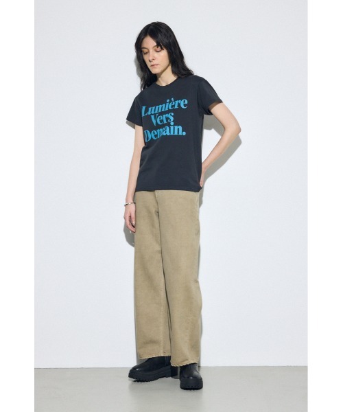 AZUL by moussy(アズールバイマウジー)の「メッセージロゴ半袖Tシャツ(Tシャツ/カットソー・レディース・オフホワイト/ライトイエロー/ライトブラック/ピンク・SMALL/MEDIUM)」の20枚目の写真