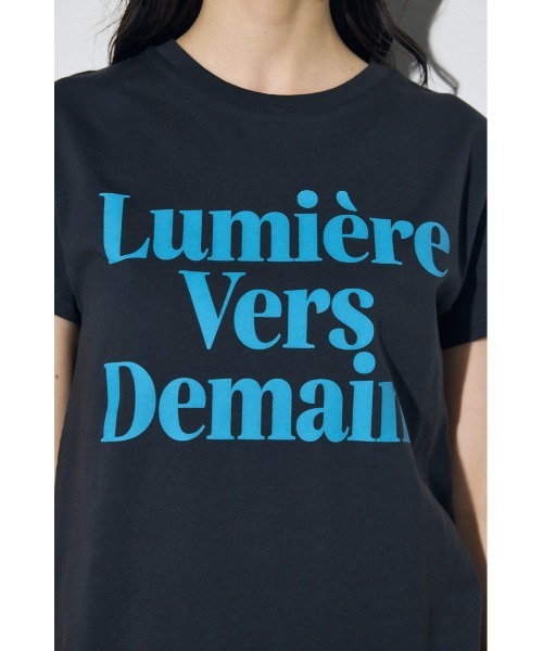 AZUL by moussy(アズールバイマウジー)の「メッセージロゴ半袖Tシャツ(Tシャツ/カットソー・レディース・オフホワイト/ライトイエロー/ライトブラック/ピンク・SMALL/MEDIUM)」の21枚目の写真