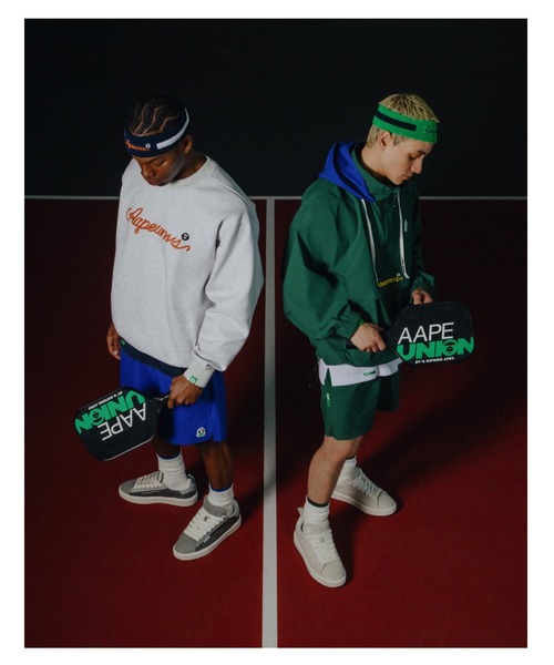 AAPE BY A BATHING APE（エーエイプバイアベイシングエイプ）の「AAPE UNION SPORT "PICKLEBALL" Half Zip Jacket in Teflon Coating (detachable)（その他アウター・メンズ・ブラック/ダークグリーン・SMALL/LARGE/X-LARGE/MEDIUM）」の4枚目の写真