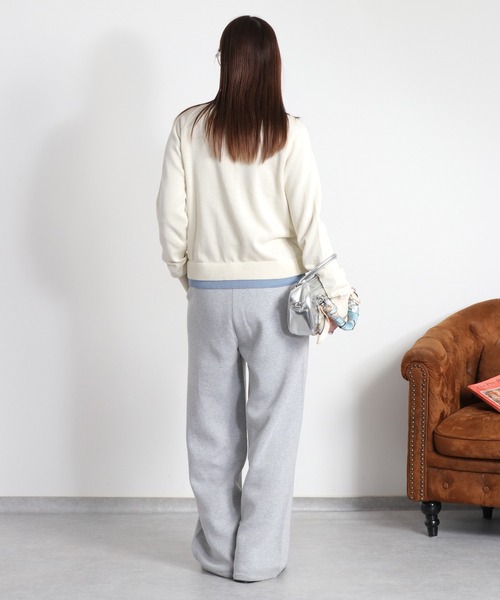 cepo（セポ）の「ダブルレイヤードポロニットカーディガン（カーディガン/ボレロ・レディース・ネイビー/グレー/オフホワイト・M）」の6枚目の写真