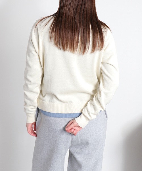 cepo（セポ）の「ダブルレイヤードポロニットカーディガン（カーディガン/ボレロ・レディース・ネイビー/グレー/オフホワイト・M）」の10枚目の写真