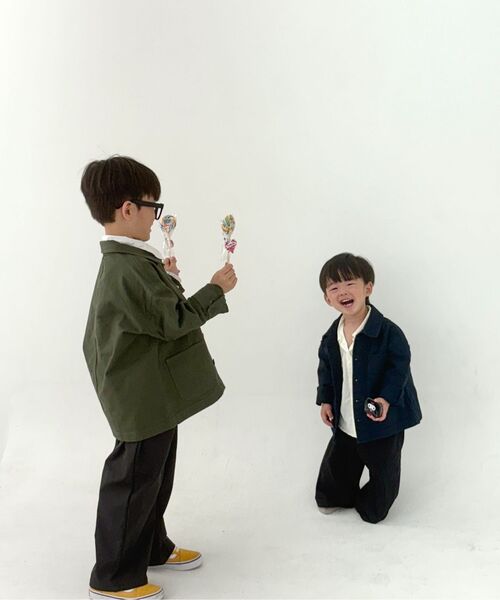 MUSINSA STANDARD KIDS（ムシンサスタンダードキッズ）の「ベックサテンショートジャケット [ネイビー]（ブルゾン・レディース・その他・110/120/130/140/150/160）」の9枚目の写真