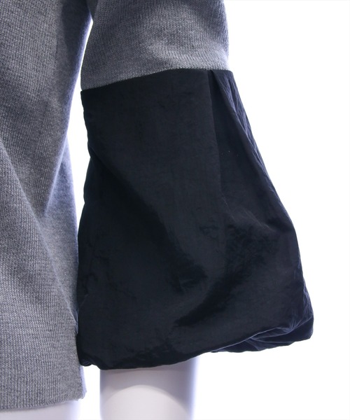 CLEAR BASIC（クリアベーシック）の「袖バルーン切替6分袖ニットトップス[大人 フェミニン 上品 オフィスカジュアル]（ニット/セーター・レディース・ブラック/アイボリー/グレー・F）」の20枚目の写真