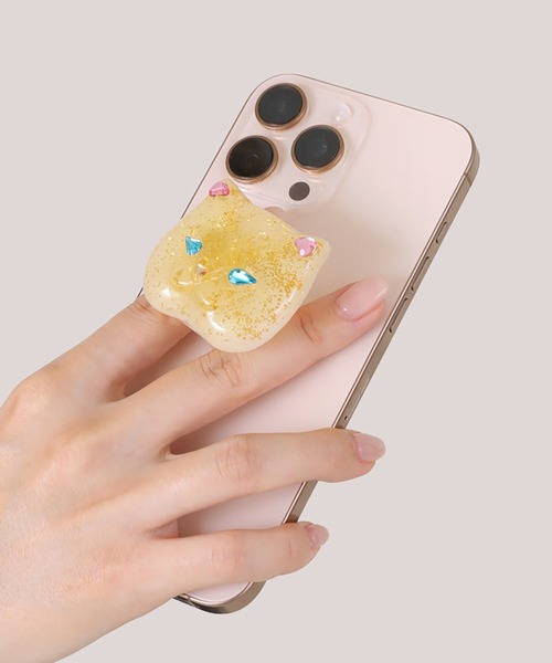 Casselini(キャセリーニ)の「Casselini(キャセリーニ)CATスマホグリップ(スマホグッズ・レディース・イエロー/ホワイト/グリーン/ブラック・FREE)」の6枚目の写真