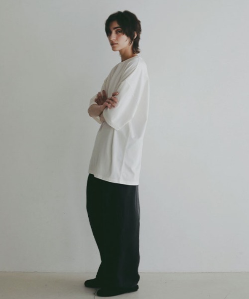 ETRE TOKYO（エトレトウキョウ）の「【先行予約限定 10%OFF】キュプラジャージオーバーサイズTee（Tシャツ/カットソー・レディース・ブラック/ホワイト/ブラウン・FREE）」の10枚目の写真