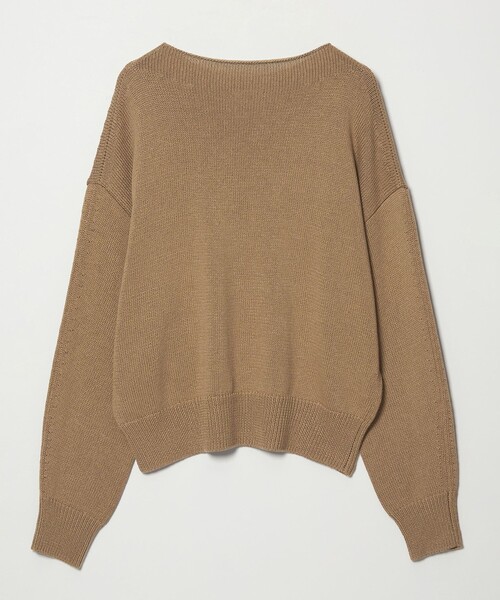 conte（コンテ）の「＜conte＞コットン リリヤーン ニット（ニット/セーター・レディース・モカ/パープル・FREE）」の6枚目の写真