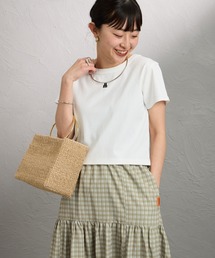 JEANS FACTORY （ジーンズファクトリー）の「[nenom ネノム] ワンポイントロゴ刺繍 ミニTシャツ（Tシャツ/カットソー）」