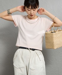 JEANS FACTORY （ジーンズファクトリー）の「[nenom ネノム] ワンポイントロゴ刺繍 ミニTシャツ（Tシャツ/カットソー）」