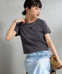 JEANS FACTORY （ジーンズファクトリー）の「[nenom ネノム] ワンポイントロゴ刺繍 ミニTシャツ（Tシャツ/カットソー）」