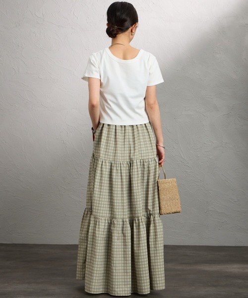 JEANS FACTORY （ジーンズファクトリー）の「[nenom/ネノム] ワンポイントロゴ刺繍 ミニTシャツ（Tシャツ/カットソー・レディース・ブラック/チャコールグレー/オフホワイト/ピンク・F）」の15枚目の写真