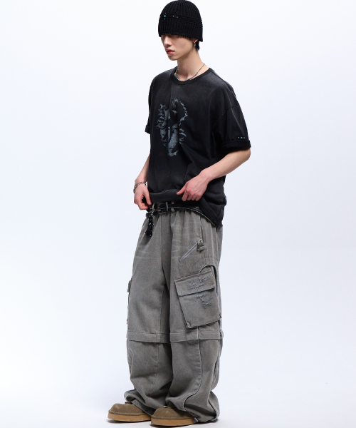 RSSC(アールエスエスシー)の「CONVERTIBLE DESTROYED CARGO DENIM PANTS - GRAY(デニムパンツ・メンズ・その他・2/1)」の5枚目の写真