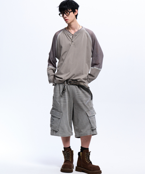 RSSC(アールエスエスシー)の「CONVERTIBLE DESTROYED CARGO DENIM PANTS - GRAY(デニムパンツ・メンズ・その他・2/1)」の7枚目の写真
