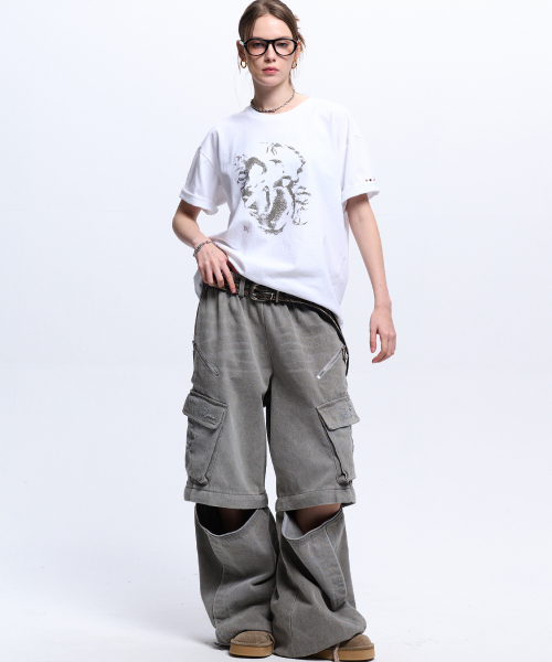 RSSC(アールエスエスシー)の「CONVERTIBLE DESTROYED CARGO DENIM PANTS - GRAY(デニムパンツ・メンズ・その他・2/1)」の8枚目の写真
