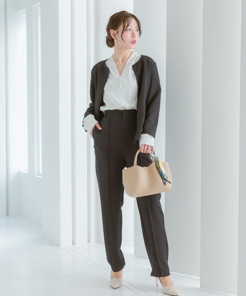 Tika（ティカ）の「ミニバッグ スカーフ付き フォーマル 2way 結婚式 セレモニー（ハンドバッグ・レディース・ベージュ/グレー/ブラック・FREE）」の4枚目の写真