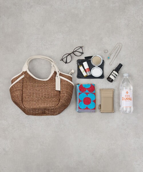 marco masi（マルコマージ）の「【MARCO MASI】別注 サイドポケット2WAYバッグ（かごバッグ・レディース・ブラック/グレー/ブラウン・フリー）」の4枚目の写真