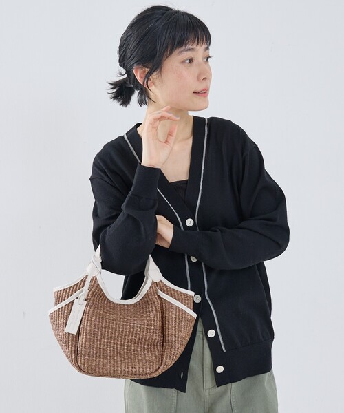 marco masi（マルコマージ）の「【MARCO MASI】別注 サイドポケット2WAYバッグ（かごバッグ・レディース・ブラック/グレー/ブラウン・フリー）」の9枚目の写真