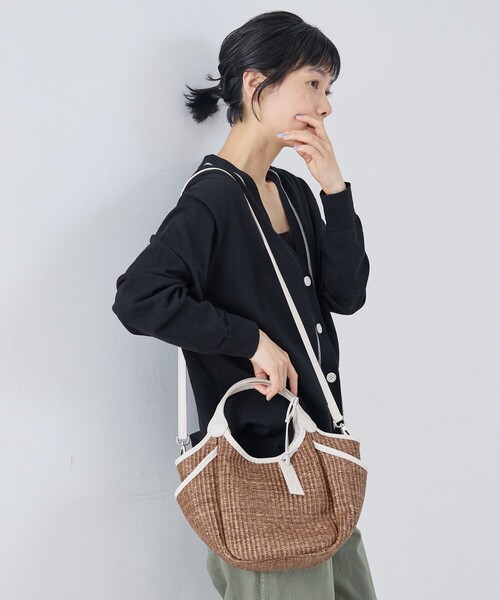 marco masi（マルコマージ）の「【MARCO MASI】別注 サイドポケット2WAYバッグ（かごバッグ・レディース・ブラック/グレー/ブラウン・フリー）」の10枚目の写真