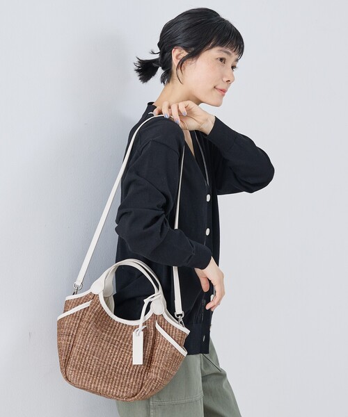 marco masi（マルコマージ）の「【MARCO MASI】別注 サイドポケット2WAYバッグ（かごバッグ・レディース・ブラック/グレー/ブラウン・フリー）」の11枚目の写真