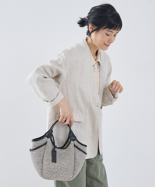 marco masi（マルコマージ）の「【MARCO MASI】別注 サイドポケット2WAYバッグ（かごバッグ・レディース・ブラック/グレー/ブラウン・フリー）」の14枚目の写真