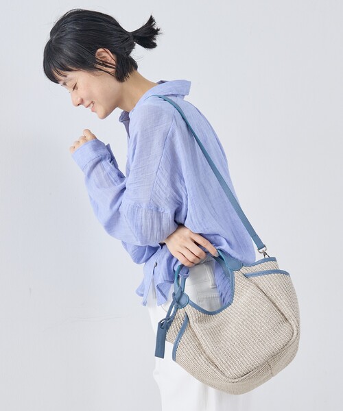 marco masi（マルコマージ）の「【MARCO MASI】別注 サイドポケット2WAYバッグ（かごバッグ・レディース・ブラック/グレー/ブラウン・フリー）」の16枚目の写真