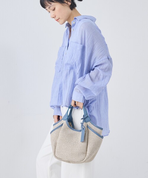 marco masi（マルコマージ）の「【MARCO MASI】別注 サイドポケット2WAYバッグ（かごバッグ・レディース・ブラック/グレー/ブラウン・フリー）」の17枚目の写真