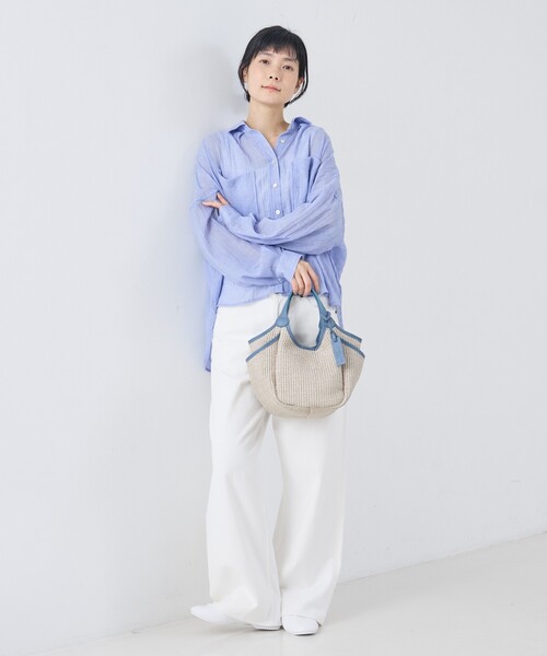 marco masi（マルコマージ）の「【MARCO MASI】別注 サイドポケット2WAYバッグ（かごバッグ・レディース・ブラック/グレー/ブラウン・フリー）」の18枚目の写真