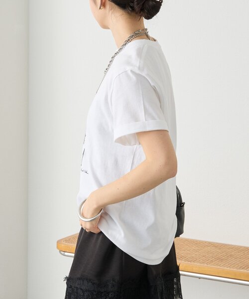 RIVE DROITE（リヴドロワ）の「予約【１枚で着映え】MarilynフォトTee（Tシャツ/カットソー・レディース・チャコールグレー/オフホワイト・FREE）」の9枚目の写真