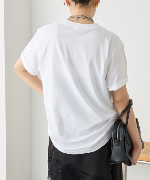 RIVE DROITE（リヴドロワ）の「予約【１枚で着映え】MarilynフォトTee（Tシャツ/カットソー・レディース・チャコールグレー/オフホワイト・FREE）」の10枚目の写真