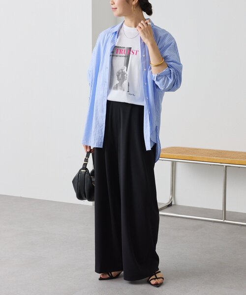 RIVE DROITE（リヴドロワ）の「予約【１枚で着映え】MarilynフォトTee（Tシャツ/カットソー・レディース・チャコールグレー/オフホワイト・FREE）」の12枚目の写真