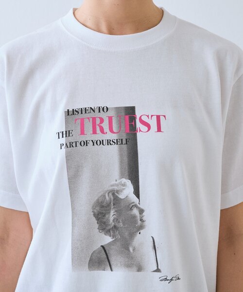 RIVE DROITE（リヴドロワ）の「予約【１枚で着映え】MarilynフォトTee（Tシャツ/カットソー・レディース・チャコールグレー/オフホワイト・FREE）」の16枚目の写真