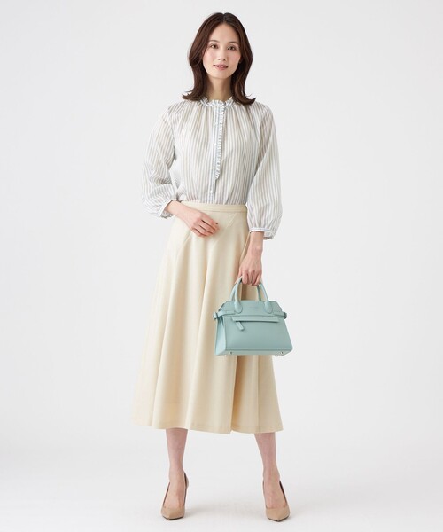TRANS WORK(トランスワーク)の「【ウォッシャブル】マルチストライプブラウス(シャツ/ブラウス・レディース・ネイビー/ピンク系その他2/グレー系その他2・38/40)」の4枚目の写真