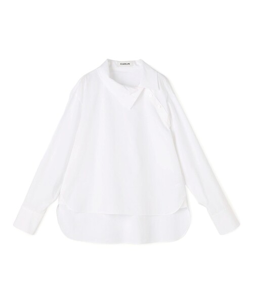 caban（キャバン）の「コットンシルクポプリン 3-wayシャツ（シャツ/ブラウス・レディース・ライトブルー/ホワイト・FREE）」の2枚目の写真