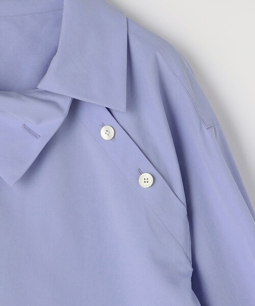 caban（キャバン）の「コットンシルクポプリン 3-wayシャツ（シャツ/ブラウス・レディース・ライトブルー/ホワイト・FREE）」の6枚目の写真